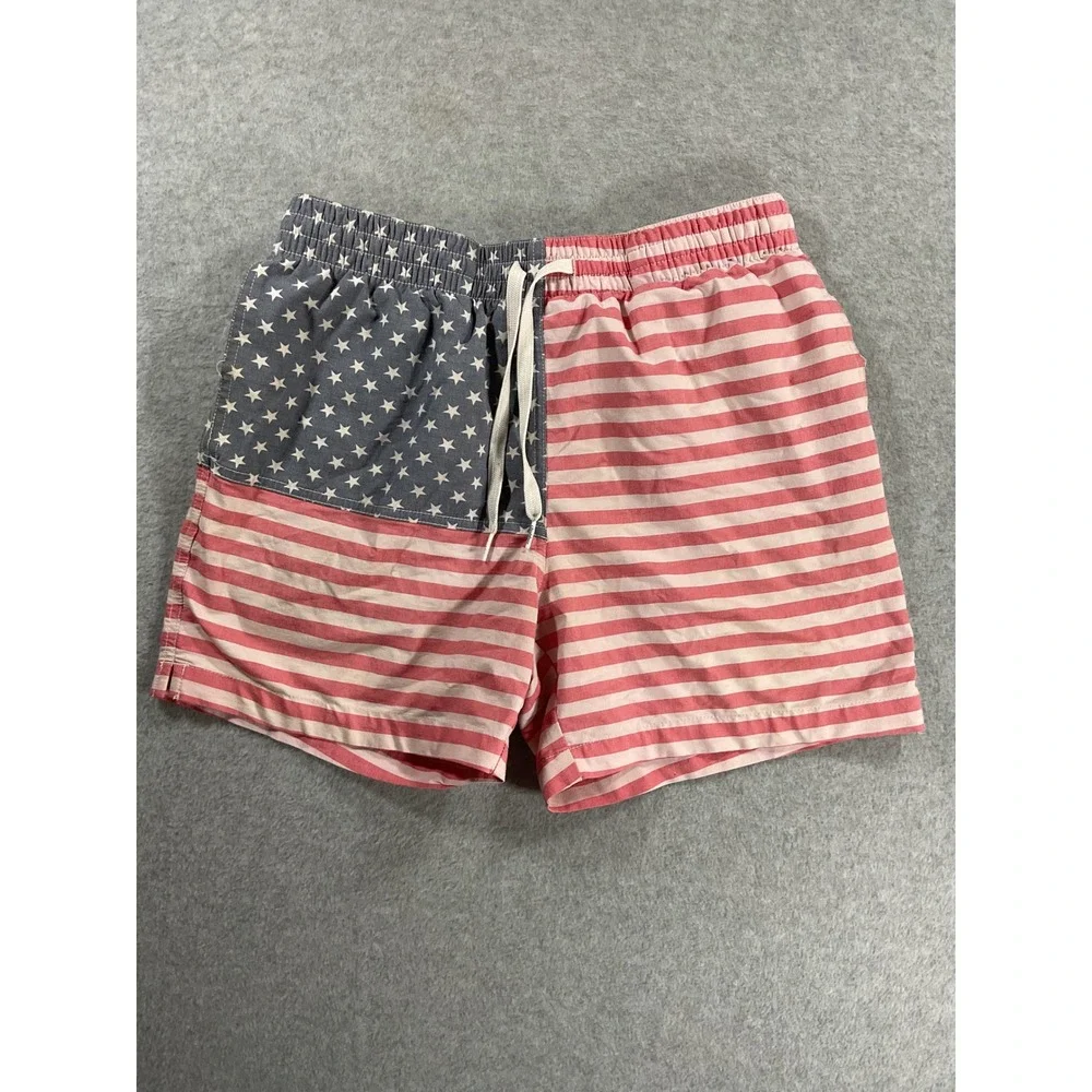 Chubbies Mens American Flag Swim Trunks Stars Stripes Red White Blue 2136